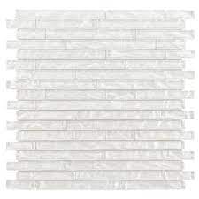Dream Cloud Linear Glass Mosaic Floor Decor In 2021 Glass Mosaic Backsplash Mosaic Glass Antique Mirror Glass