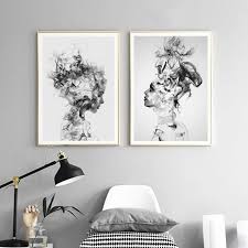 Beautiful Girl Abstract Beauty Portrait Black And White Fine Art Canvas Prints Nordicwallart Com Black And White Wall Art Bedroom Wall Art Wall Art Pictures
