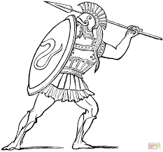 Minotaur toilet paper roll craft. Ancient Greek Soldier Coloring Page Free Printable Coloring Pages Ancient Greek Art Greek Soldier Ancient Greece For Kids