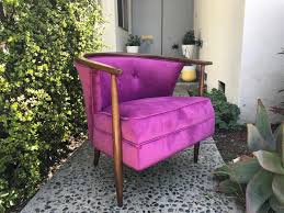 Custom Listing M Mid Century Modern Tufted Hot Pink Lounge Chair Los Angeles By Housecandyla From House Candy La Of Los Angeles Ca Attic Mcm Lounge Chairs Chair Lounge Chair