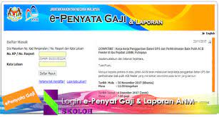 Click pada pertama kali mendaftar bagi yang 1st time masuk. Login Slip Gaji Online E Penyata Gaji Laporan Anm Skoloh