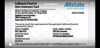Car Insurance Card Allstate Insurance Online Insurance Car Insurance