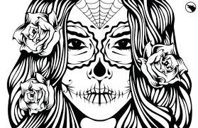 Pin By Avaa On Art Skull Coloring Pages Coloring Pages For Girls Sugar Skull Girl