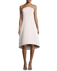 Strapless Structured Cocktail Dress Beige In Buff With Images High Low Cocktail Dress Cocktail Dress