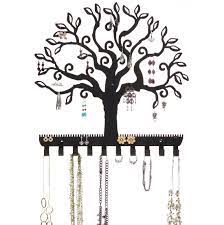 Created by thomas davin and mary kesler. Angelynn S Jewelry Organizer Wall Mount Hanging Earring Holder Necklace Tree Branch Storage Rack Tree Of Life Black Walmart Com Walmart Com