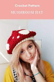 Muchroom Hat Crochet Pattern Slouchy Beanie Mushroom Etsy Crochet Crochet Hats Crochet Hat Pattern