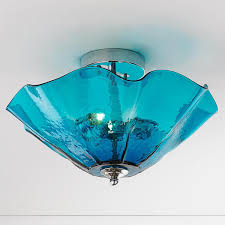 Clearly Colorful Ruffled Glass Ceiling Light Glass Ceiling Lights Ceiling Lights Flush Mount Ceiling Lights