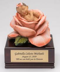 Baby Girl In Bloom On Cherry Wood Urn Box U Bloom Bob Baby Urns Infant Urns Heaven S Gain Ministries