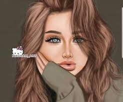 She has dark brown eyes hidden behind golden sunglasses with fuchsia lens. Girly Art Beaute Illustration Dessins De Fille Dessin Fille