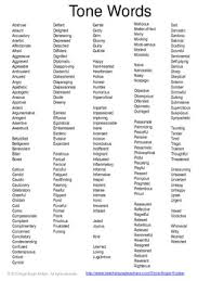 Tone Words In Categories