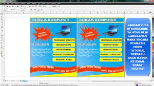 Cara Membuat Brosur Kurusus Komputer Dengan Coreldraw X4 Youtube