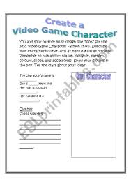 Basics for beginners and beyond. Create A Video Game Character Esl Worksheet By Shanna83