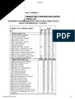 Prices and vintages subject to change. Tasmac Price List Scotch Whisky Brandy