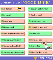 50 Ways To Say Good Luck In Writing Speaking Good Luck Synonyms Learn English Writing Words English Writing Skills
