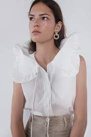 Peter Pan Collar Poplin Blouse New In Woman New Collection Zara United States Golas Mulher Camisa