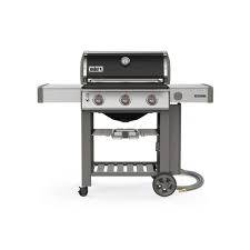 Weber Genesis Ii E 310 3 Burner Natural Gas Grill In Black With Built In Thermometer 66011001 The Home Depot Propane Gas Grill Gas Grill Natural Gas Grill