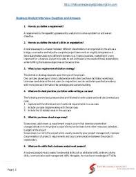 Business Analyst Interview Questions And Answers Business Analyst Interview Questions And Answers Interview Questions