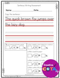 Abc Numbers And Sentence Handwriting Assessment For Occupational Therapy Writing Assessment Handwriting Activities Handwriting Analysis