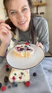 Angel Food Berry Roll Cake
