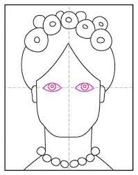 Easy How To Draw Frida Kahlo Tutorial Video And Coloring Page