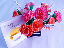 Birthday Card Flower Bouquet Subscribe Me On Youtube Channel Name Shabana Art Birthday Birthday Cards Happy Birthday