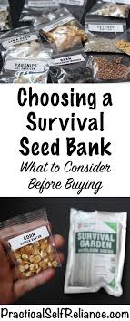 Choosing A Survival Seed Bank Survival Seeds Survival Food Survival Gardening