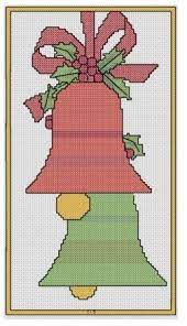 Cross stitch design lantern with snowberry the size of the embroidery: Free Cross Stich Pattern Christmas Bells Holiday Cross Stitch Christmas Cross Stitch Christmas Bells