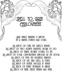 Job Spell Spelling Wiccan Spells Spell Book