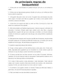 Regras oficiais de basquetebol 2014 aprovadas pelo fiba central board em vigor a partir de 01 de outubro de 2014 maio de 2014 pág. As Principais Regras Do Basquetebol