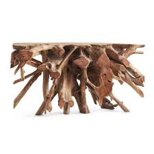 Raw Teak Root Table Wisteria Teak Root Console Root Table Root Console