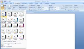 Microsoft Word 2007 Themes