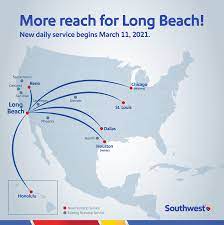 Southwest Airlines Travel Map 2020-12-10 Southwest Airlines Announces Five New Destinations From Long  Beach Airport