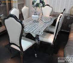 Stainless Steel Dinning Table With Dining Room Set With 6 Chairs With Marble Table Top And Stainless L Marble Table Cheap Dining Room Sets Marble Tables Design
