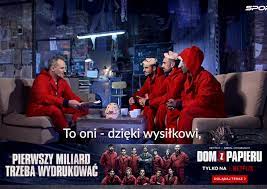Polski piłkarz wystąpił w reklamie nowego sezonu serialu dom z papieru. W Sekcji Pilkarskiej Sport Pl Dziennikarz I Pilkarze W Strojach Z Domu Z Papieru Netflixa Wideo