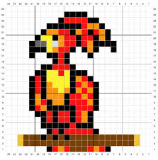 Coloriages pixel art facile perle hama modele. Potter By You Point De Croix Pixel Art Harry Potter