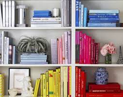 The easiest combination is to keep everything neutral with the addition of one or two colours that tie in with your whole room. Organize Books By Color 15 Minute Decorating Making Lemonade