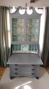 All secretary desks can be shipped to you at home. Vintage Secretary Desk With Decoupaged 1943 Map Painted Secretary Desks Vintage Secretary Desk Secretary Desk Makeover