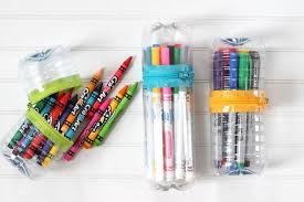 Create A Colorful No Sew Zipper Case From Some Plastic Bottles That You Were Going To Throw Away A Zipper A Diy Stationery Storage Diy Pencil Case Sew Zipper