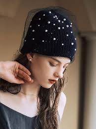 シームレスパールチュールビーニー（ニットキャップビーニー）｜eimy istoire（エイミー  イストワール）｜ファッション通販｜ウサギオンライン公式通販サイト