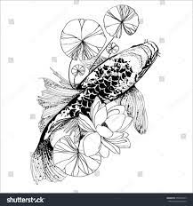 Illustration Koi Fish Drawing Vector Vector Stock Vector (Royalty Free)  650348317 | Shutterstock