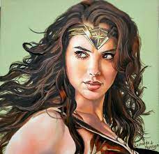 Complete the costume and the sword details of gadot now. Gal Gadot Wonder Woman Painting By Leonardo Montoya Saatchi Art