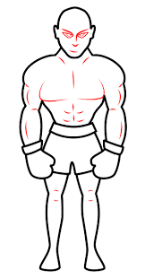 Drawing A Cartoon Boxer Strong man swimsuit stock vector royalty free 1247858404. drawing a cartoon boxer