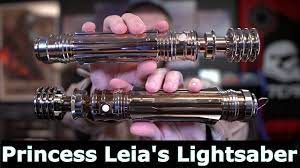 New princess leia star wars lightsaber heavy dueling rechargeable metal handle. Princess Leia S Lightsaber Crystal Chamber Reveal With Oled Display Youtube