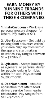 Earn Money By Running Errands For Others With These 4 Companies Earn Money Running Errands Ways To Earn Money