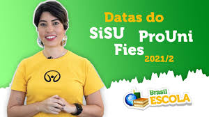 Continue acompanhando a nossa página para mais informações sobre o sisu 2021 segundo semestre. Sairam As Datas Do Sisu Prouni E Fies 2021 2 Brasil Escola Youtube