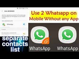 How To Use Dual Whatsapp With Separate Contacts List Without Any App H Any App Contact List App