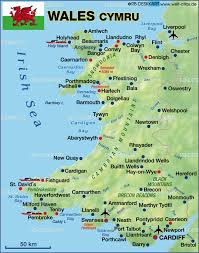 A map of the historic counties of south wales, with major settlements. Map Of Wales State Section In United Kingdom Welt Atlas De