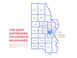 Users can easily view the boundaries of each zip code and the state as a whole. 53233 Zip Code Most Economically Distressed Swim Initiative Aims To Help Marquette Wire