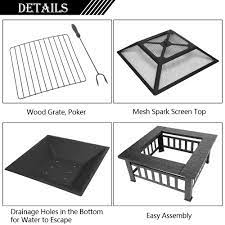 Check spelling or type a new query. 22 32 Portable Courtyard Backyard Iron Metal Fire Bowl Wood Burning Fire Pit Yard Garden Outdoor Living Outdoor Cooking Eating