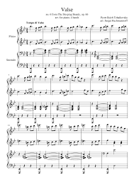 Tchaikovsky Waltz From The Sleeping Beauty Suite Rachmaninoff Four Hands Read Description Sheet Music For Piano Piano Duo Musescore Com